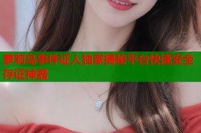 萝莉岛事件证人独家揭秘平台快速安全存证神器