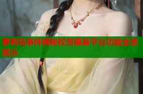 萝莉岛事件揭秘权贵黑幕平台功能全景展示