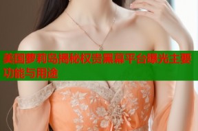 美国萝莉岛揭秘权贵黑幕平台曝光主要功能与用途