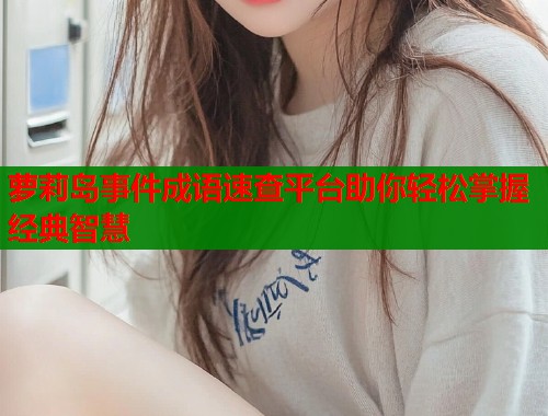 萝莉岛事件成语速查平台助你轻松掌握经典智慧  第1张