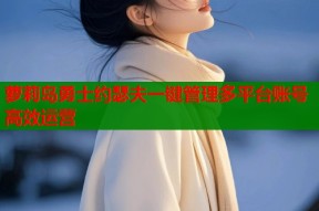 萝莉岛勇士约瑟夫一键管理多平台账号高效运营