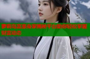 萝莉岛富豪身家揭秘平台助你轻松掌握财富动态