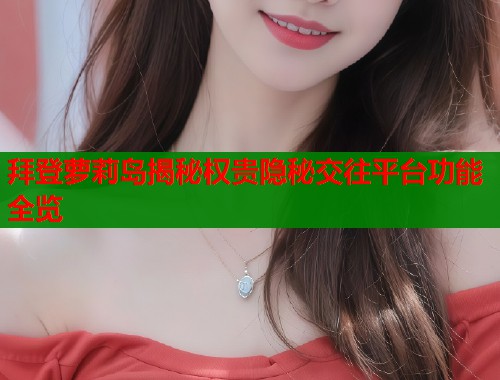 拜登萝莉岛揭秘权贵隐秘交往平台功能全览  第1张