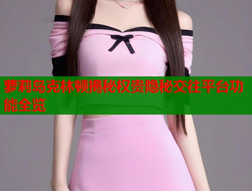 萝莉岛克林顿揭秘权贵隐秘交往平台功能全览  第1张